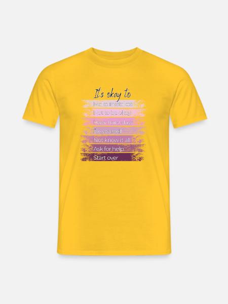 It's okay to start over. - Men's T-Shirt - yellow