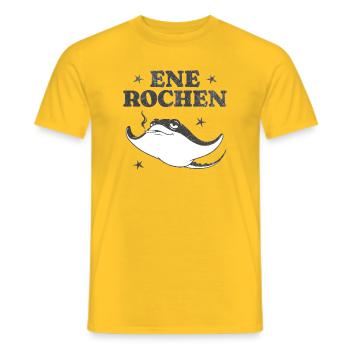 Smoker shirt Smoking Manta Ray Vintage - Men's T-Shirt - yellow - Front - AI Model Male 178 dark (178cm)