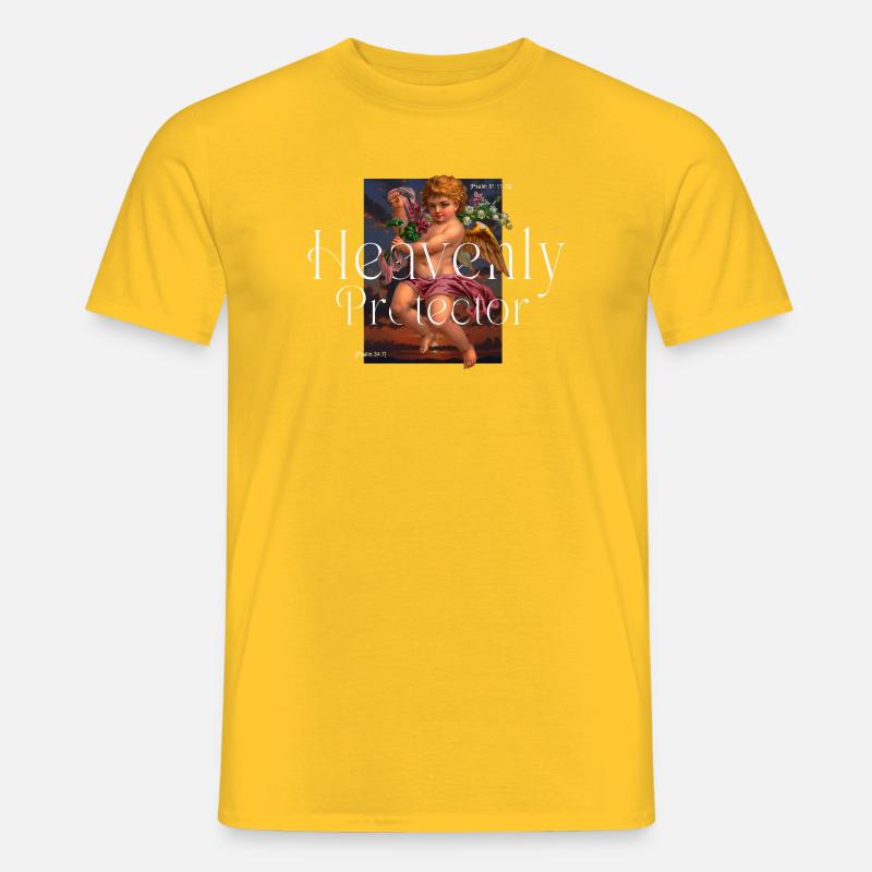 Himmlischer Beschützer - Männer T-Shirt - Gelb