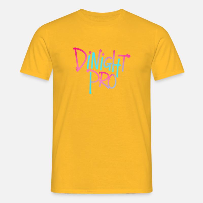Dinight Pro Neon Gradient - Männer T-Shirt - Gelb