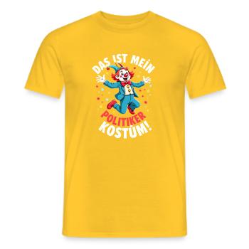 Carnaval costumé Politicien Carnaval - T-shirt homme - jaune - Devant - AI Model Male 178 dark (178cm)