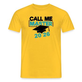 Master 2026 Abschluss Promotion Sponsion - Männer T-Shirt - Gelb - Vorne - AI Model Male 178 dark (178cm)