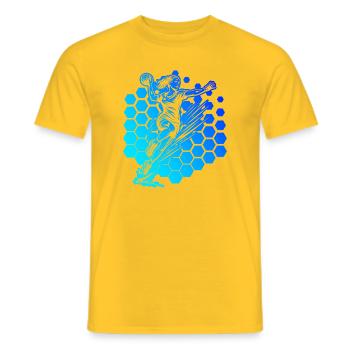 Handball Fokus pur fuer Frauen - Männer T-Shirt - Gelb - Vorne - AI Model Male 178 dark (178cm)