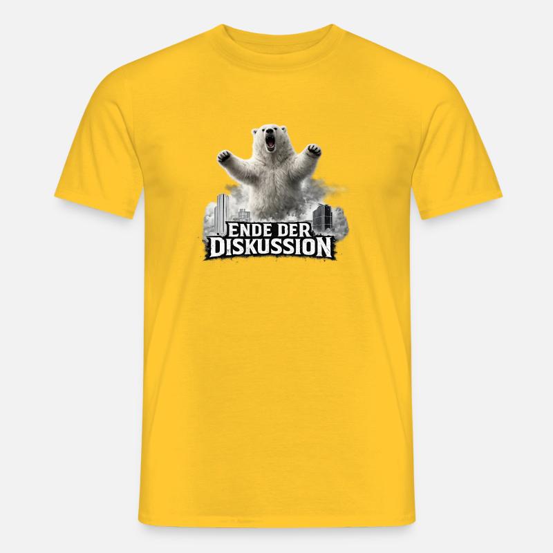Ende der Diskussion Bär - Männer T-Shirt - Gelb