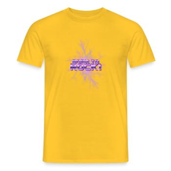 Born to Rock Neon Eis-Splash - Männer T-Shirt - Gelb - Vorne - AI Model Male 178 dark (178cm)