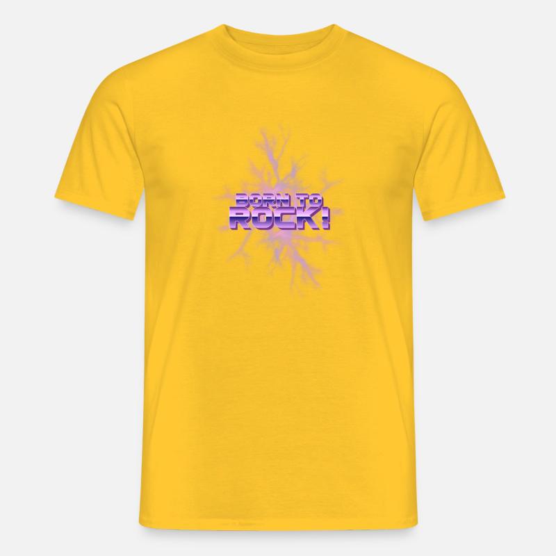 Born to Rock Neon Eis-Splash - Männer T-Shirt - Gelb