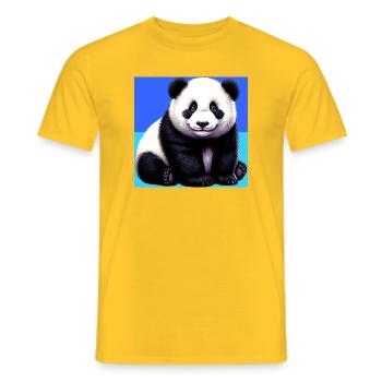 panda - T-shirt homme - jaune - Devant - AI Model Male 178 dark (178cm)