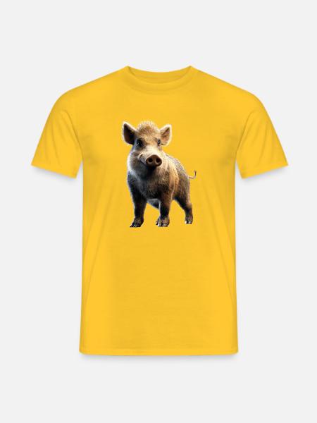 Wildschwein Schwarzwild Wildschweine Schwein Jäger - Männer T-Shirt - Gelb