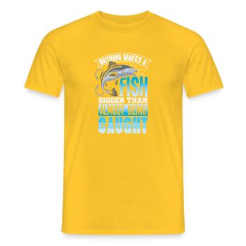 Angeln Angler Fische Fischer Sprüche Petri Heil - Männer T-Shirt - Gelb - Vorne - AI Model Male 178 dark (178cm)