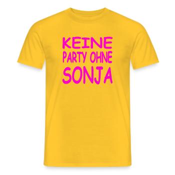 Sonja - Männer T-Shirt - Gelb - Vorne - AI Model Male 178 dark (178cm)