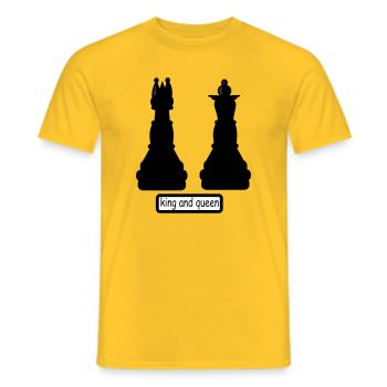 king_and_queen - Männer T-Shirt - Gelb - Vorne - AI Model Male 178 dark (178cm)