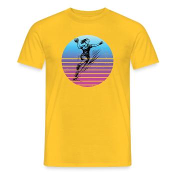 Ein Must Have für echte Handball fuer Frauen - Männer T-Shirt - Gelb - Vorne - AI Model Male 178 dark (178cm)