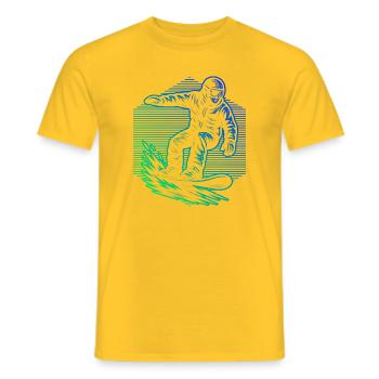 Snowboard vibes for snowboard - Men's T-Shirt - yellow - Front - AI Model Male 178 dark (178cm)
