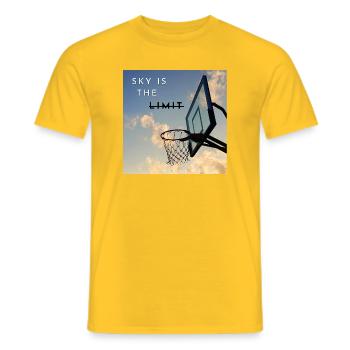 Sky Is The Limit Hoops - Men's T-Shirt - yellow - Front - AI Model Male 178 dark (178cm)