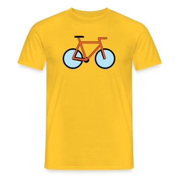 Orange Fahrrad-Silhouette im Pop-Style - Männer T-Shirt - Gelb - Vorne - AI Model Male 178 dark (178cm)