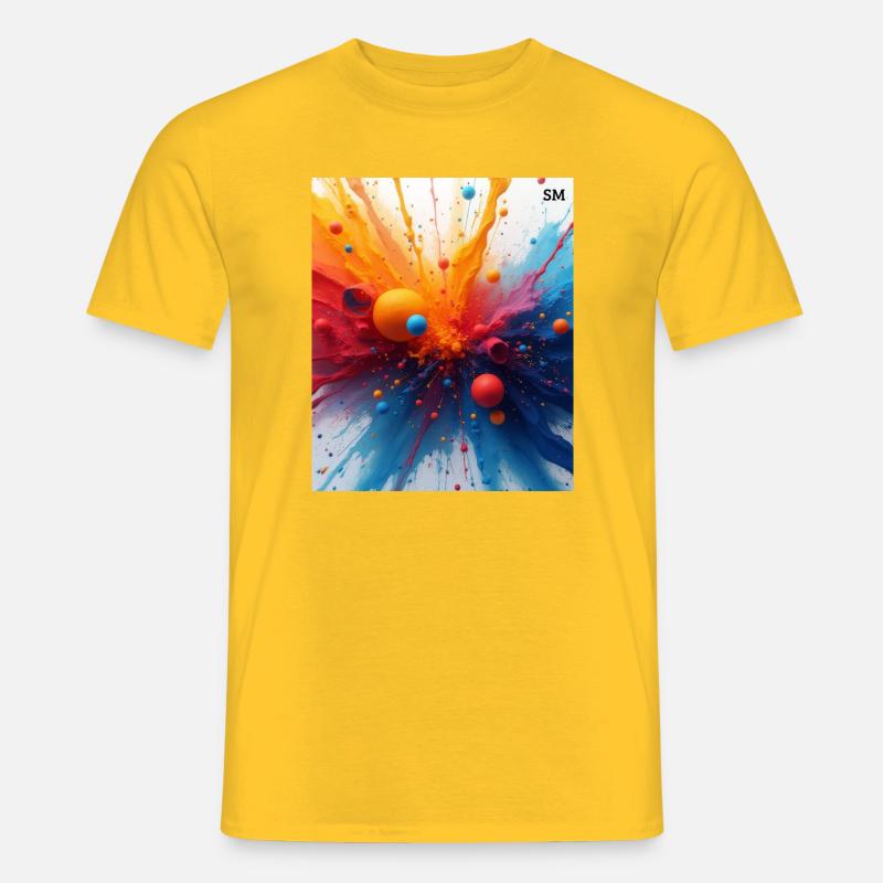Abstract Color Explosion - Men’s T-shirt - yellow