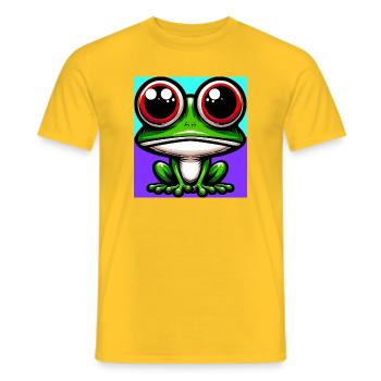 frog - Men's T-Shirt - yellow - Front - AI Model Male 178 dark (178cm)