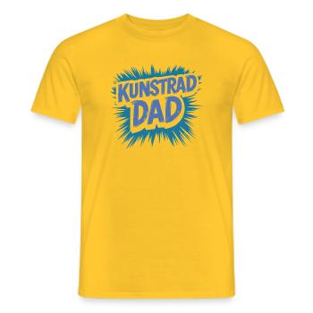 Artistic Cycling, Artistic Cycling, Indoor Cycling, Dad - Men's T-Shirt - yellow - Front - AI Model Male 178 dark (178cm)