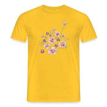 Bouquet - Men's T-Shirt - yellow - Front - AI Model Male 178 dark (178cm)