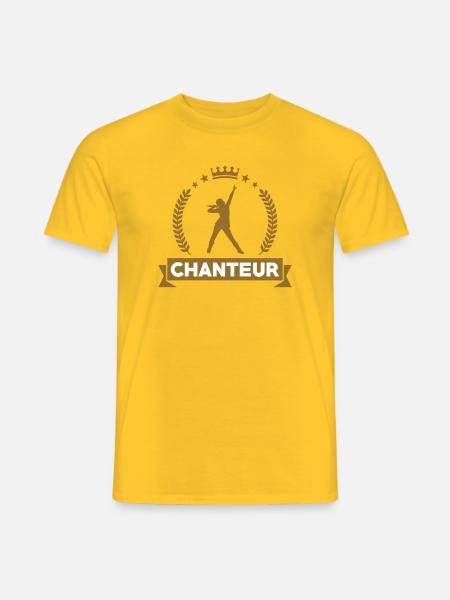Singer – music, stage, passion, voice, performance - Men's T-Shirt - yellow