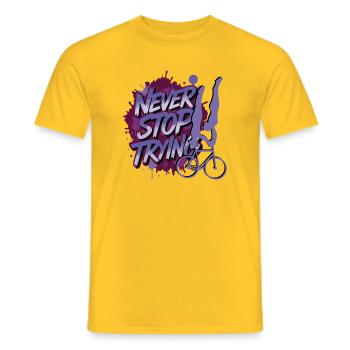 Kunstrad, Kunstradfahren, Hallenradsport - Männer T-Shirt - Gelb - Vorne - AI Model Male 178 dark (178cm)