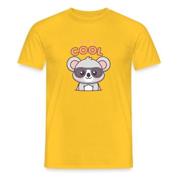 Koala Cool mit dunkler Brille - Männer T-Shirt - Gelb - Vorne - AI Model Male 178 dark (178cm)