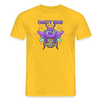 Party Bug - Disco Fever - Men's T-Shirt - yellow - Front - AI Model Male 178 dark (178cm)