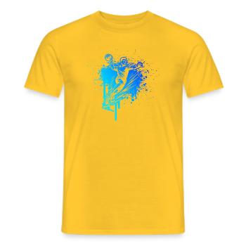 Motif handball pour vrais amoureux pour hommes - T-shirt homme - jaune - Devant - AI Model Male 178 dark (178cm)