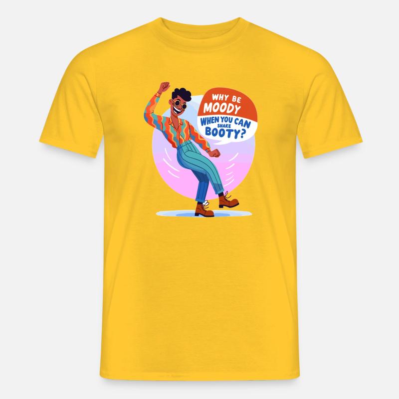 Disco boogie: Why gloomy mood? - Men's T-Shirt - yellow