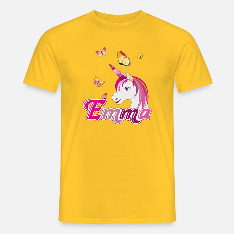 Emma, pigenavn, yndlingsnavn - Mænd T-shirt - gul