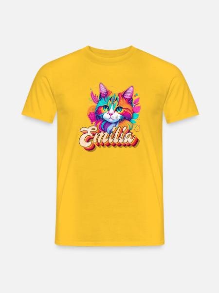 Emilia, maiden name, favorite name - Men's T-Shirt - yellow