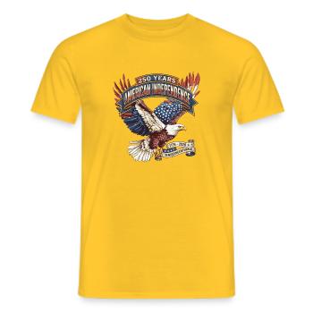 250 Jahre amerikanische Unabhängigkeit - Männer T-Shirt - Gelb - Vorne - AI Model Male 178 dark (178cm)