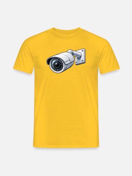 Security Camera Surveillance Camera - Men's T-Shirt - yellow