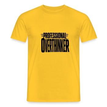 professional Overthinker Bold - Männer T-Shirt - Gelb - Vorne - AI Model Male 178 dark (178cm)