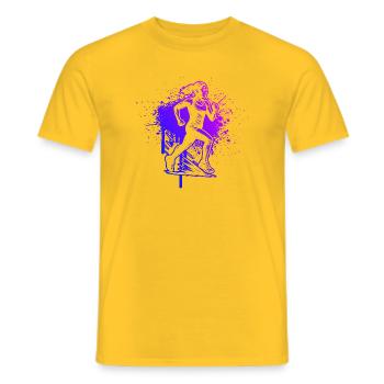 Running Love Clear Look for Racing - Men's T-Shirt - yellow - Front - AI Model Male 178 dark (178cm)