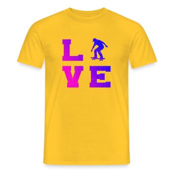 Skateboarding style for every occasion - Men's T-Shirt - yellow - Front - AI Model Male 178 dark (178cm)