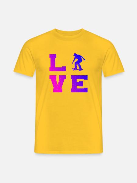 Skateboarding Stil für jeden Anlass - Männer T-Shirt - Gelb