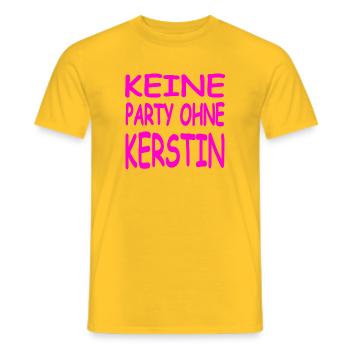 Kerstin - Men's T-Shirt - yellow - Front - AI Model Male 178 dark (178cm)