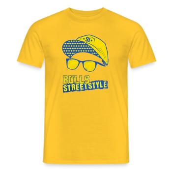 Bull Streetstyle Design - Men's T-Shirt - yellow - Front - AI Model Male 178 dark (178cm)