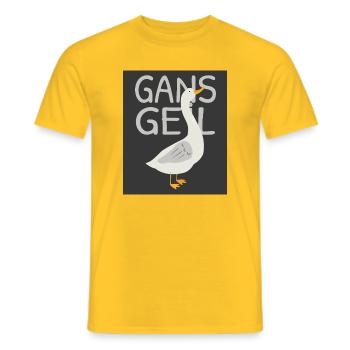Gans geil – Witziges Tier Spruch Design - Männer T-Shirt - Gelb - Vorne - AI Model Male 178 dark (178cm)