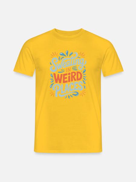 Sweating Sayings Funny Sweating Gift - Men's T-Shirt - yellow