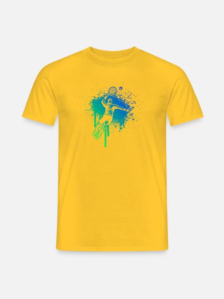 Einfach Padel zeitloses Design - Männer T-Shirt - Gelb