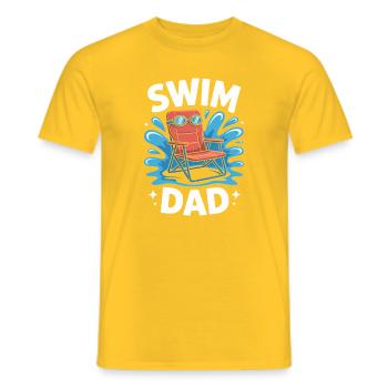 Schwimmen Sprüche Lustiges Schwimmen Geschenk - Männer T-Shirt - Gelb - Vorne - AI Model Male 178 dark (178cm)