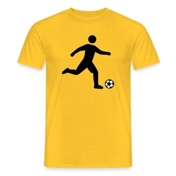 Footballer Silhouette - Men's T-Shirt - yellow - Front - AI Model Male 178 dark (178cm)