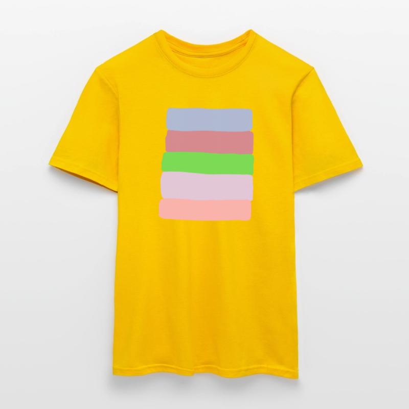 Pastellstreifen-Stack Männer T-Shirt