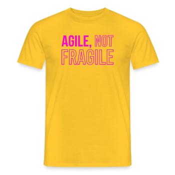 Agile Development, Scrum Coach Hoodie - Men's T-Shirt - yellow - Front - AI Model Male 178 dark (178cm)