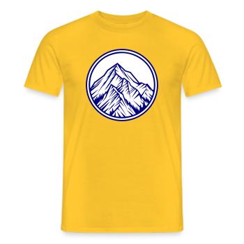 Berge Symbol Felsen - Männer T-Shirt - Gelb - Vorne - AI Model Male 178 dark (178cm)