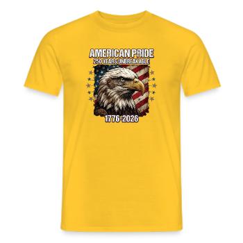 250-jähriges Amerika-Jubiläum American Pride - Männer T-Shirt - Gelb - Vorne - AI Model Male 178 dark (178cm)