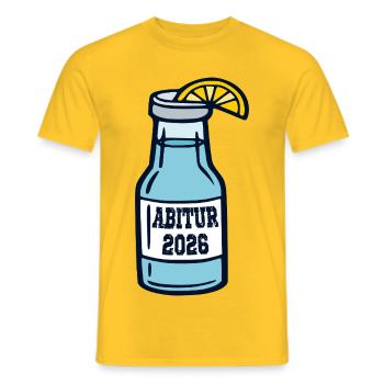 Graduation ceremony Abitur 2026 - Men's T-Shirt - yellow - Front - AI Model Male 178 dark (178cm)