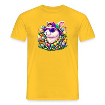 Easter Bunny Neon Sunglasses - Men's T-Shirt - yellow - Front - AI Model Male 178 dark (178cm)